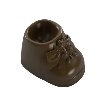 Polycarbonate Baby Shoe Chocolate Mold - 46 mm x 32 mm x 25 mm - 25 gr - 15 cavity