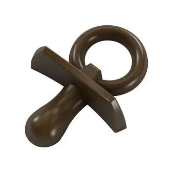 Polycarbonate Baby Pacifier Chocolate Mold - 77 mm x 59 mm x 21 mm - 15 gr - 6 cavity
