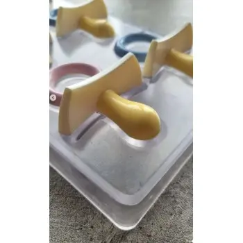 Polycarbonate Baby Pacifier Chocolate Mold - 77 mm x 59 mm x 21 mm - 15 gr - 6 cavity