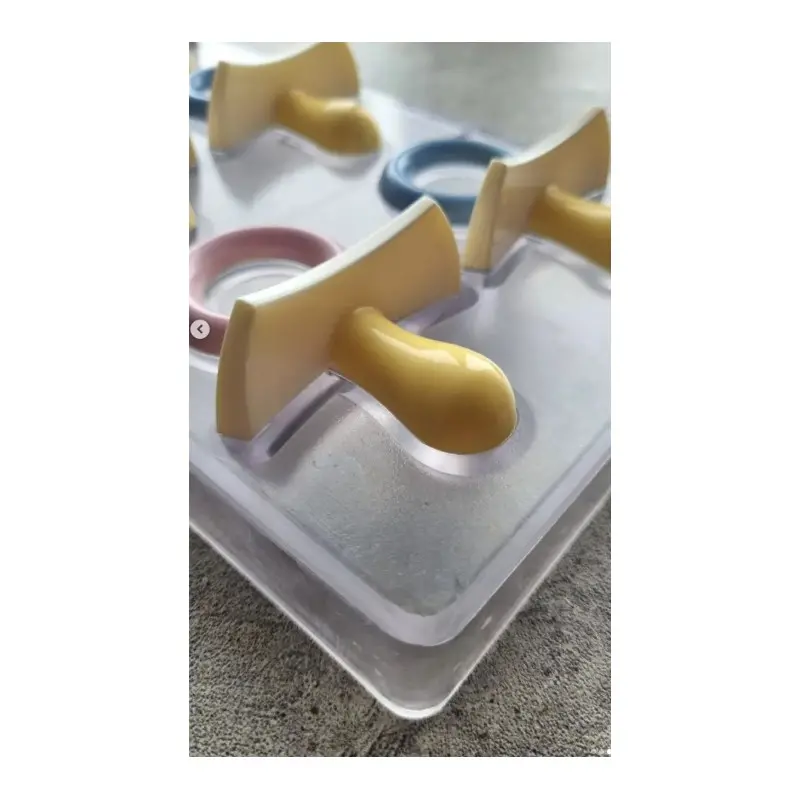 Polycarbonate Baby Pacifier Chocolate Mold - 77 mm x 59 mm x 21 mm - 15 gr - 6 cavity