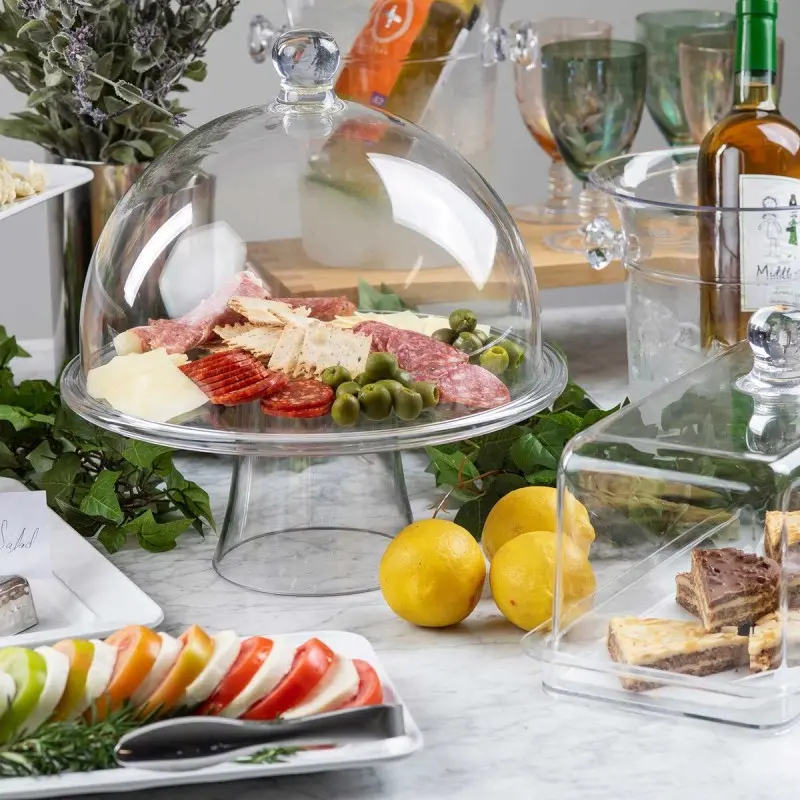 Tablecraft Round Cake Dome Clear 11.75"x11.75"x8.75" - Styrene Acrylonitrile (SAN)