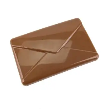 Polycarbonate Mail Envelope Chocolate Mold - 120 mm x 78 mm x h 12.5 mm - 102 gr - 3 cavity