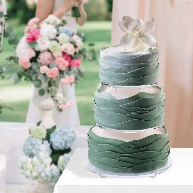 7-Tier INFINITY Round Customizable Plexiglass Cake Riser Stand - ø 40 cm x h 69 cm