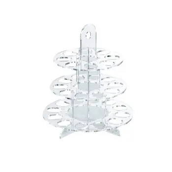 3-Tier Plexiglass Macaron Tower Display Stand for 30 Macarons - ø 240 mm x h 280 mm