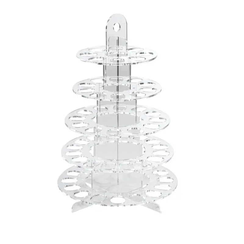 5-Tier Plexiglass Macaron Tower Display Stand for 62 Macarons - ø 280 mm x h 430 mm 5-Tier Plexiglass Macaron Tower Display Stand for 62 Macarons - ø 280 mm x h 430 mm