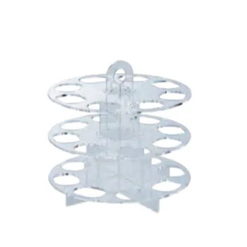 3-Tier Plexiglass Macaron Tower Display Stand for 24 Macarons - ø 180 mm x h 173 mm - Pack of 5