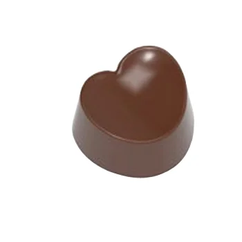 Polycarbonate Lotus Leaf Heart Chocolate Mold by Arvind Prasad - 28 mm x 29 mm x h 18mm - 11gr - 21 cavity