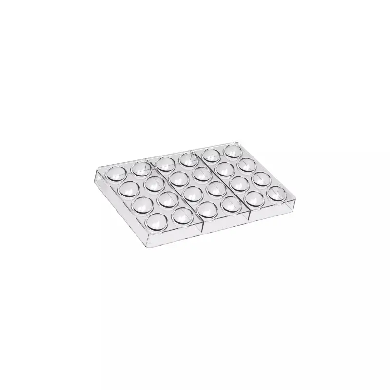 Silikomart Professional Polycarbonate Uovo 01-p Chocolate Egg Praline Mold - 40 mm x 28 mm x h 14 mm - 24 Cavity