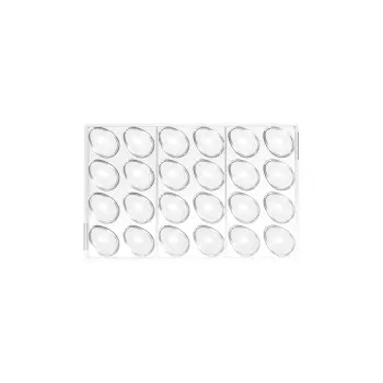 Silikomart Professional Polycarbonate Uovo 01-p Chocolate Egg Praline Mold - 40 mm x 28 mm x h 14 mm - 24 Cavity
