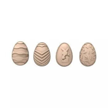 Silikomart Professional Choco Stamp E- 4 Easter Designed Stamps for Chocolate Egg Molds - ø31 x h 19 mm