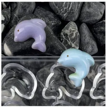 Polycarbonate FLIPPER Dolphin Chocolate Mold - 40 mm x 33 mm x h 16.5 mm - 10.5gr - 20 cavity
