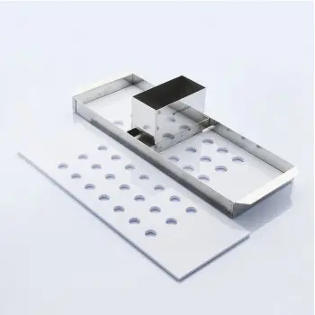 Macaron Filling Shaper Template - ø 40 mm - ø 35 mm macaron size - 1200 ml - 63 cavities
