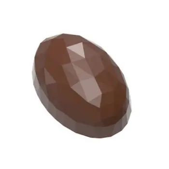 Polycarbonate Faceted Bean Chocolate Mold - 17.5mm x 12mm x h 7mm - 1gr - 60 Cavity