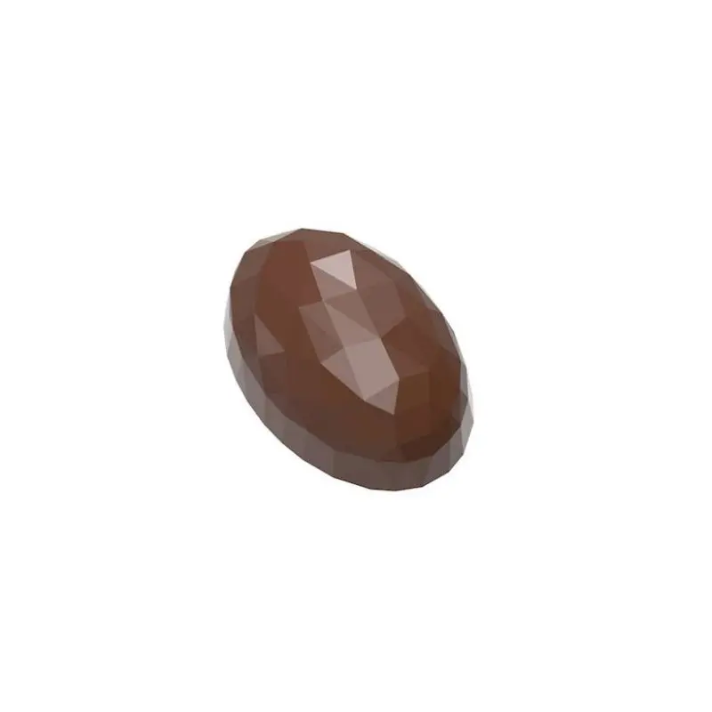 Polycarbonate Faceted Bean Chocolate Mold - 17.5mm x 12mm x h 7mm - 1gr - 60 Cavity