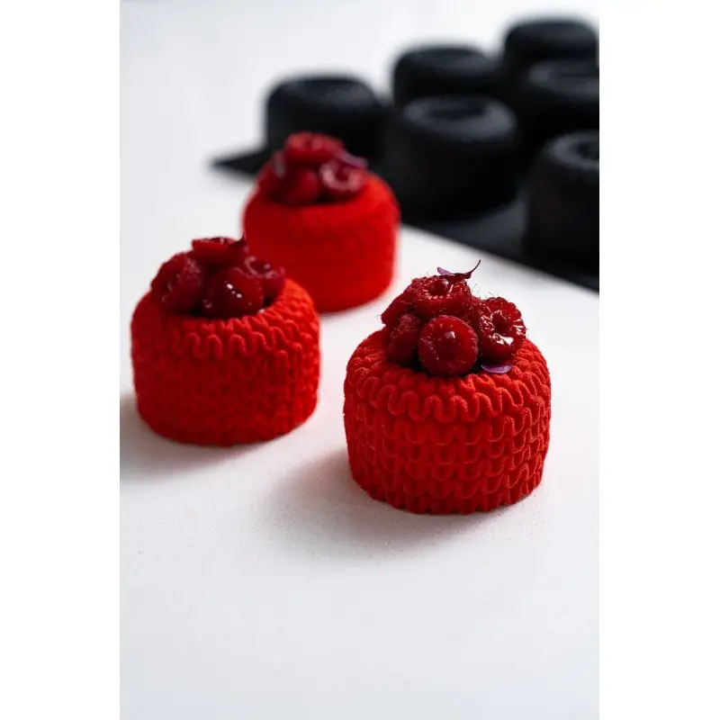 Professional Single Portion Regalia Silicone Mold by Nicolas Rouzaud - Ø mm 70×48 h - 12 cavity - 140 ml