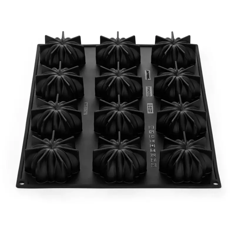 Professional Single Portion Eclat Silicone Mold - Ø 80 mm × h 37 mm - 12 cavity - 110ml