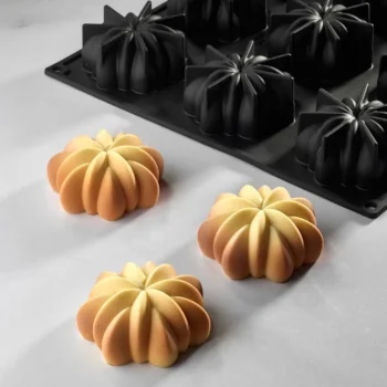 Professional Single Portion Eclat Silicone Mold - Ø 80 mm × h 37 mm - 12 cavity - 110ml