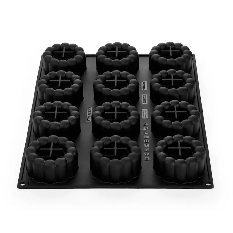 Professional Single Portion Charme Silicone Mold by Emmanuele Forcone - Ø 78 mm ×38 mm - 12 cavity - 140 ml