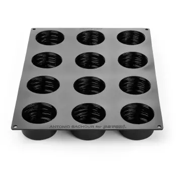 Professional Single Portion Charme Silicone Mold by Emmanuele Forcone - Ø 78 mm × h 38 mm - 12 cavity - 140 ml