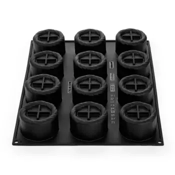 Professional Single Portion Panier Silicone Mold - Ø 74 mm x h 45 mm - 12 cavity - 135 ml