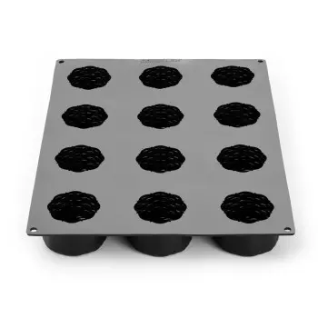 Professional Single Portion Panier Silicone Mold - Ø 74 mm x h 45 mm - 12 cavity - 135 ml