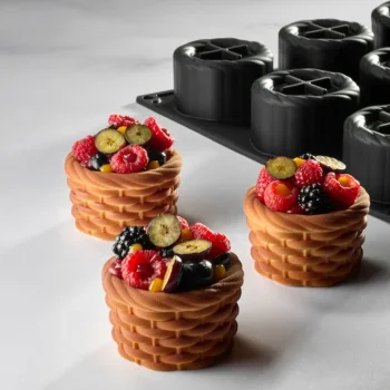 Professional Single Portion Panier Silicone Mold - Ø 74 mm x h 45 mm - 12 cavity - 135 ml