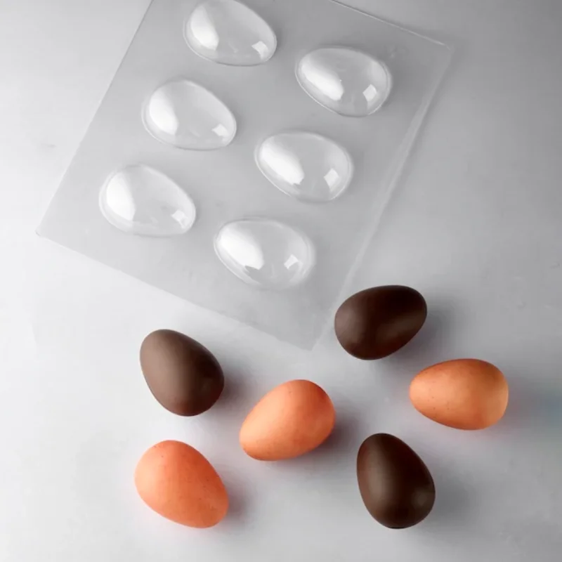 Pavoni Thermoformed Egg Chocolate Mold - Ø 50 mm × h 68 mm - 18 cavity