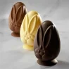 Pavoni Thermoformed Bunny Egg Chocolate Mold - Ø 147 mm x h 215 mm- 2 pcs