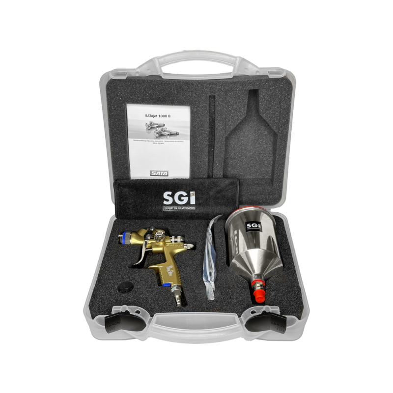 SATAjet 1000 B RP Air Brush by SATA with 5.0 Nozzle - Stainless Steel Spray Gun for Glazing, Icing and chocolate decor