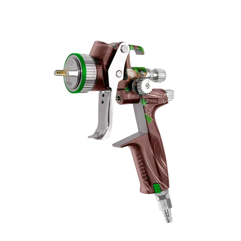 SATAminijet 4400 B HVLP Air Brush by SATA - 1.4 Nozzle with Aluminum 0.3L Cups - Stainless Steel Spray Gun for cocoa butter