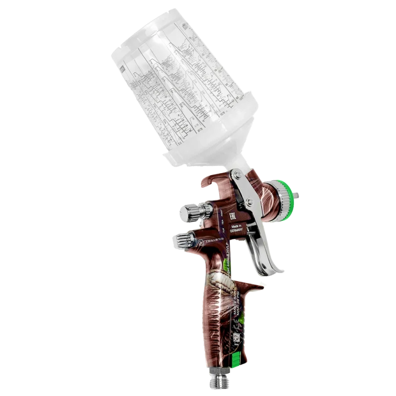 SATAminijet 4400 B HVLP Air Brush by SATA - 1.4 Nozzle with Aluminum 0.3L Cups - Stainless Steel Spray Gun for cocoa butter