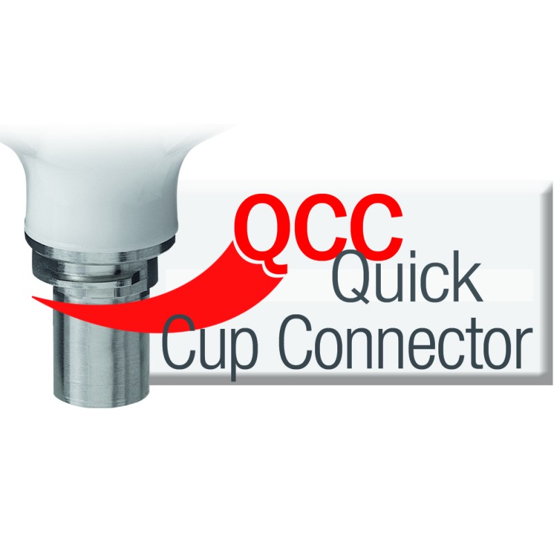 SATA Aluminum Gravity Flow Cup - 0.75 L - QCC with 1/4-Turn Valve