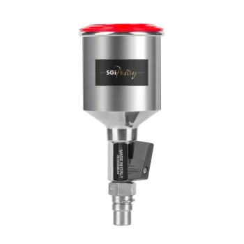 SATA Aluminum Gravity Flow Cup - 0.15L - QCC with 1/4-Turn Valve