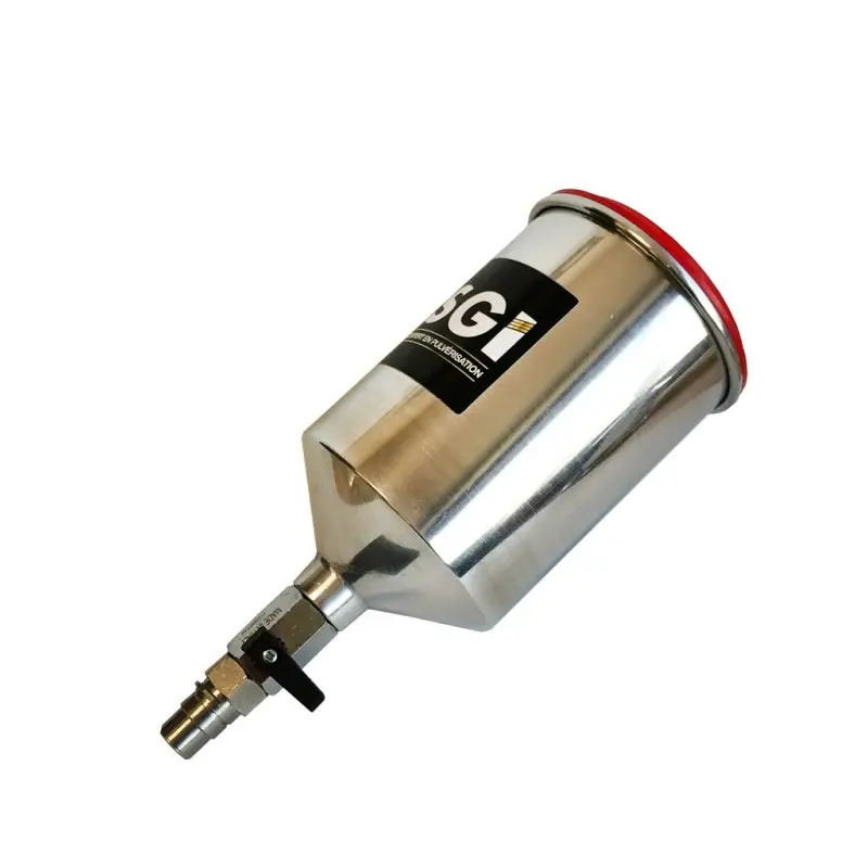 SATA Aluminum Gravity Flow Cup - 0.75 L - QCC with 1/4-Turn Valve