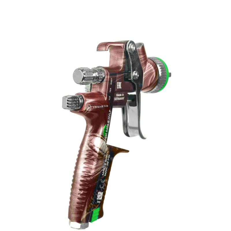 SATAminijet 4400 B HVLP Air Brush by SATA - 1.2 Nozzle with Aluminum 0.3L Cups - Stainless Steel Spray Gun for cocoa butter