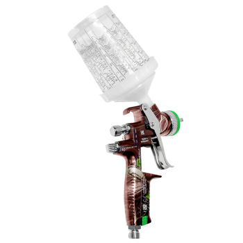 SATAminijet 4400 B HVLP Air Brush by SATA - 1.0 Nozzle with Aluminum 0.3L Cups - Stainless Steel Spray Gun for cocoa butter