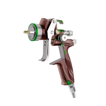 SATAminijet 4400 B HVLP Air Brush by SATA - 0.8 Nozzle with Aluminum 0.3L Cups - Stainless Steel Spray Gun for cocoa butter