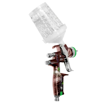 SATAminijet 4400 B HVLP Air Brush by SATA - 0.8 Nozzle with Aluminum 0.3L Cups - Stainless Steel Spray Gun for cocoa butter