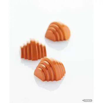 Polycarbonate Tourage Chocolate Mold By the Dutch Pastry Team - 31 mm x 28,5 mm x h 19 mm - 21 cavity