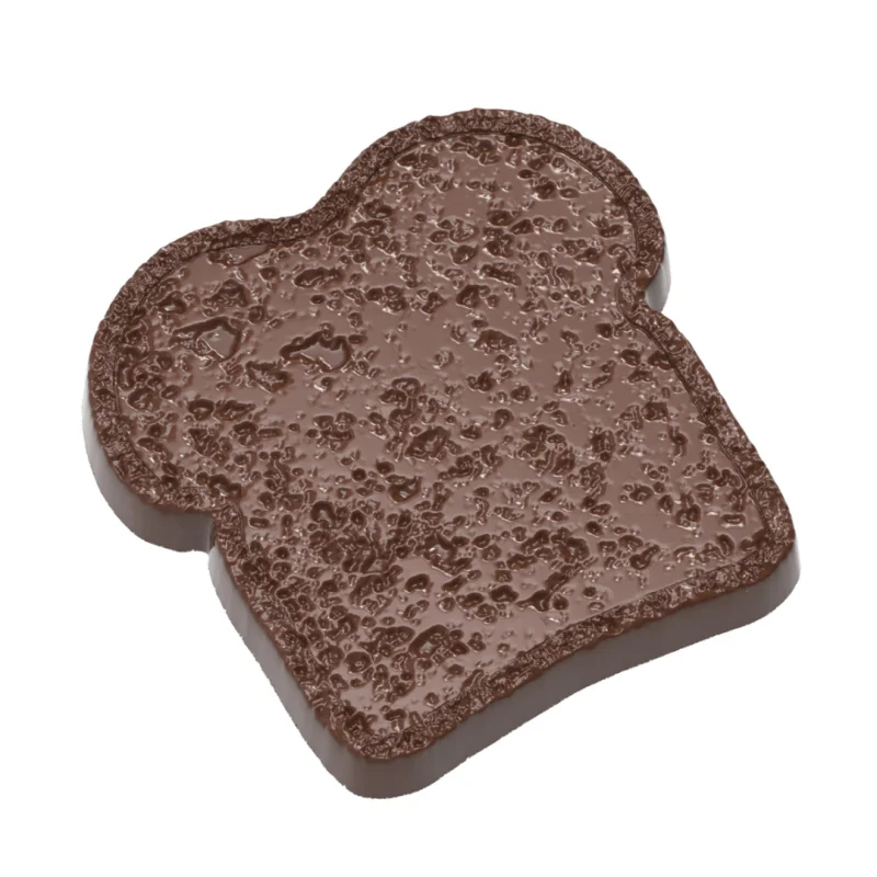 Polycarbonate French Toast Chocolate Mold By Alexandre Bourdeaux - 73 mm x 73 mm x h 10 mm - 3 cavity Polycarbonate French Toast Chocolate Mold By Alexandre Bourdeaux - 73 mm x 73 mm x h 10 mm - 3 cavity