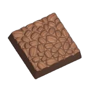 Polycarbonate Square Napolitains with Coffee Beans Chocolate Mold -