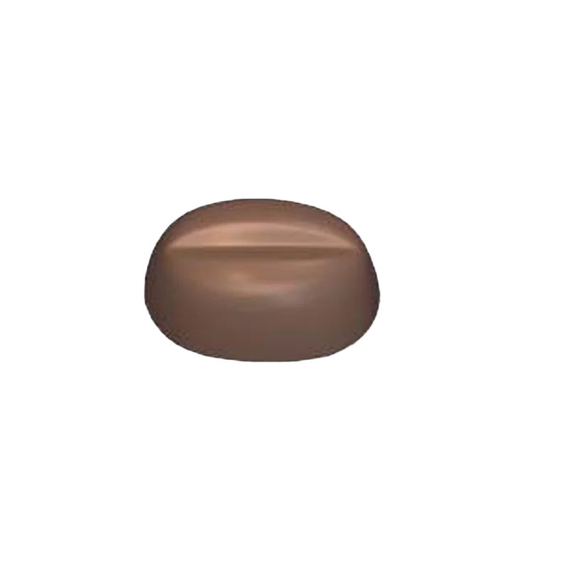 Polycarbonate Coffee Bean Praline Chocolate Mold - 36 mm x 14 mm x h 16 mm - 11 gr - 4 x 7 cavity