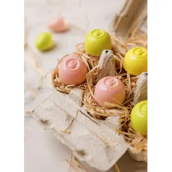 Polycarbonate Easter Bunny Chocolate Praline Mold - 30 mm x 30 mm x h 19 mm - 12 gr - 21 cavities