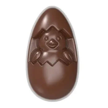 Polycarbonate Easter Chick Chocolate Praline Mold - 59 mm x 34 mm x h 20 mm - 28 gr - 12 cavities