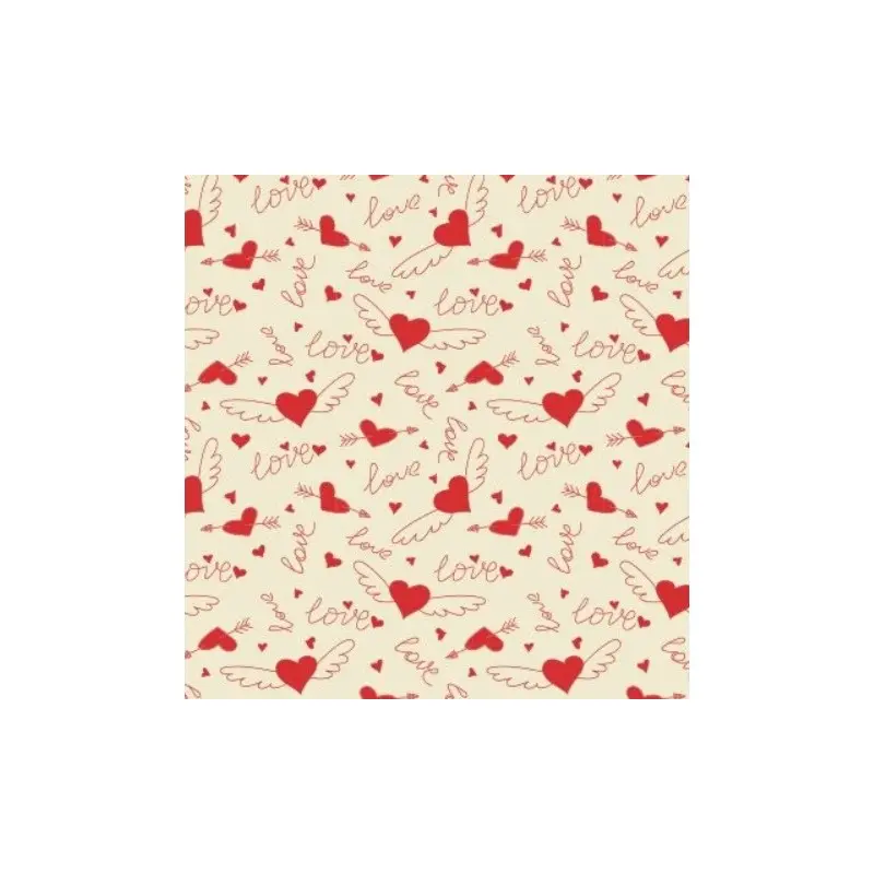 Love and Flying Hearts Chocolate Transfer Sheets 30 x 40 cm - Pack of 10