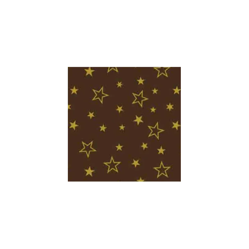 Twinkling Gold Stars Chocolate Transfer Sheets - 300 mm x 400 mm - 10 sheets