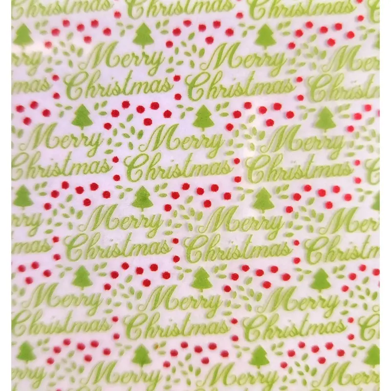 Merry Christmas Chocolate Transfer Sheets - 300 mm x 400 mm - 10 sheets