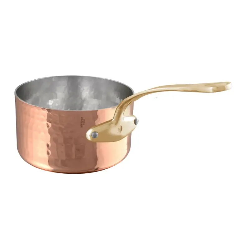Mauviel M'Tradition Copper Saucepan with Bronze Handles - 7.02''- 2.5 L / 2.7 Qt