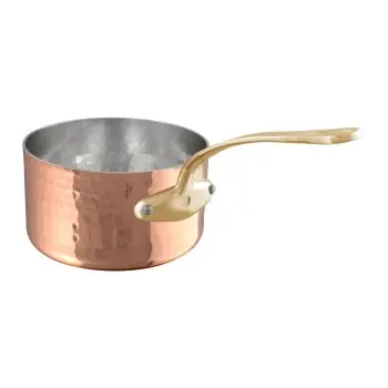 Mauviel M'Tradition Copper Saucepan with Bronze Handles - 4.68''- 0.8 L / 0.9 Qt