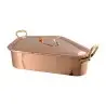 Mauviel M'Tradition Copper Turbot Kettle W/L + Gridle with Bronze Handles - 15.7 x 12''- 12 L / 4.8 Qt